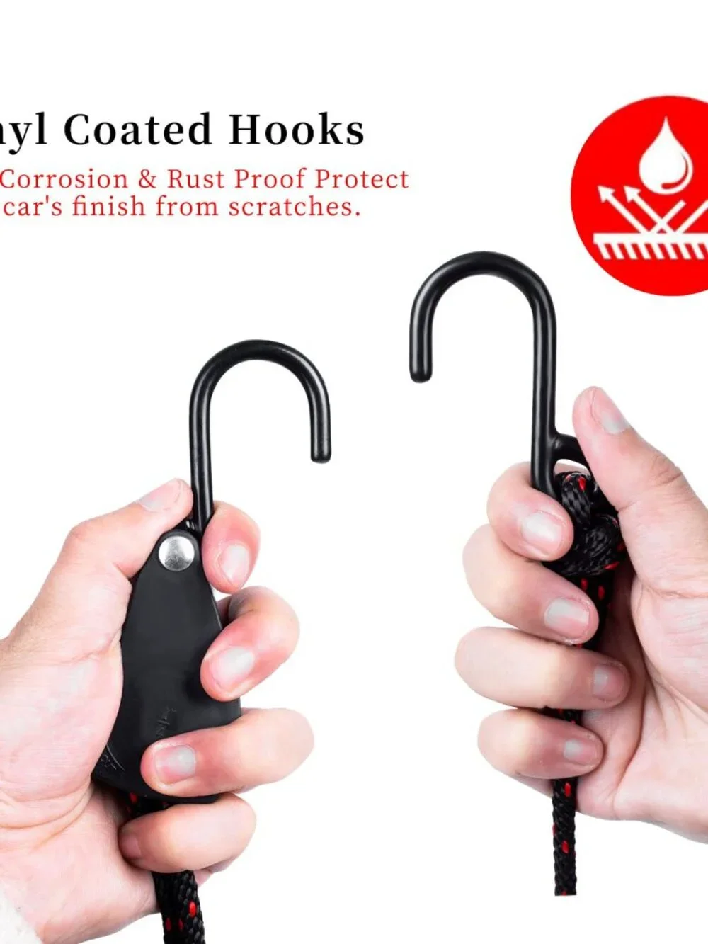 4 Pcs Kayak Rope Tie Downs Straps, 1/8
